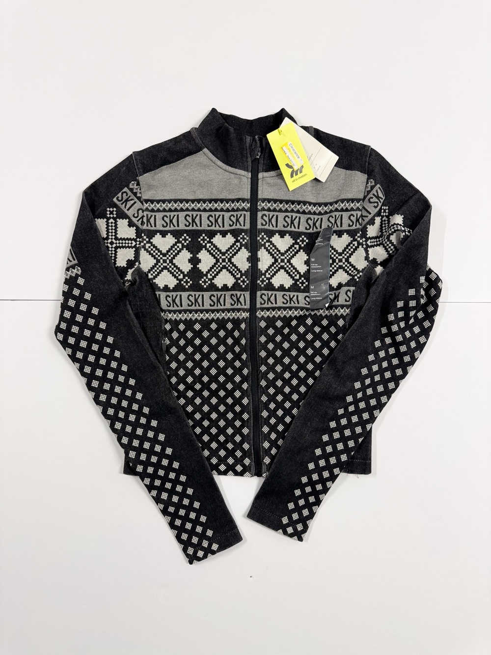 all in motion Black & Gray Ski Zip-Up Sweater